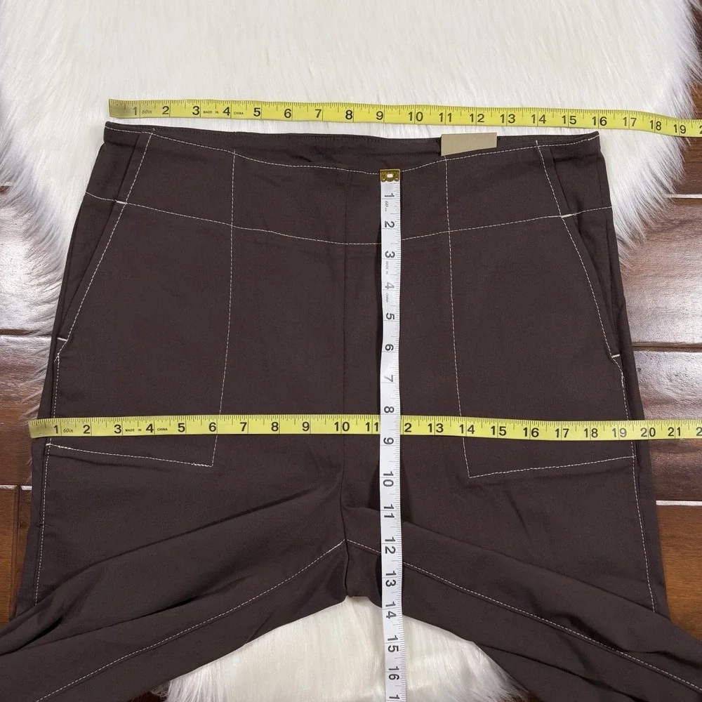 Chico's Women's Size 1.5 US 10 R Brown Perfect Stretch Wide Leg Ankle Pants